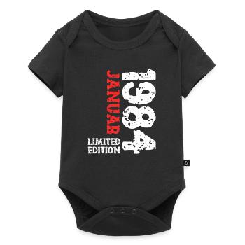 1984 janvier édition limitée déco tenue d’anniversaire - Body à manches courtes Premium Bébé - noir - Devant