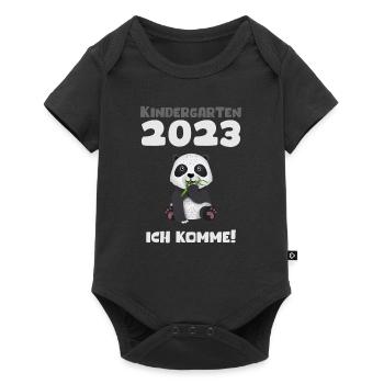 Kindergarten 2023 Ich Komme Mädchen Jungen Kita - Baby Premium Kurzarmbody - Schwarz - Vorne