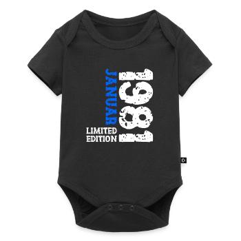 1981 January Limited Edition Deco Birthday Outfit - Baby Premium short-sleeve bodysuit - black - Front