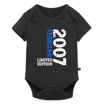 2007 Février Édition Limitée Anniversaire Homme Femme - Body à manches courtes Premium Bébé - noir - Devant