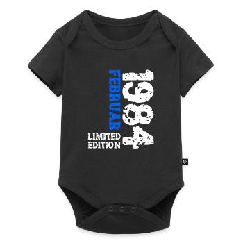 1984 February Limited Edition Birthday Man Woman - Baby Premium short-sleeve bodysuit - black - Front