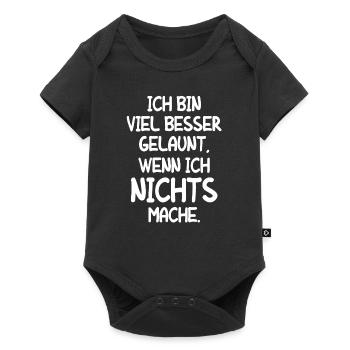 Müde Faul Job Schlafen Fertig Mitarbeiter Geschenk - Baby Premium Kurzarmbody - Schwarz - Vorne