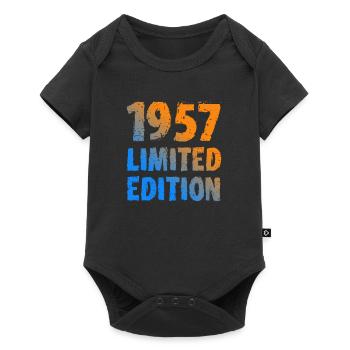 1957 édition limitée anniversaire cadeau femme mari - Body à manches courtes Premium Bébé - noir - Devant