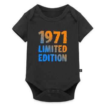 1971 édition limitée anniversaire cadeau femme mari - Body à manches courtes Premium Bébé - noir - Devant