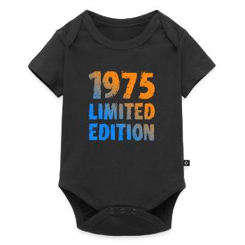 1975 édition limitée anniversaire cadeau femme mari - Body à manches courtes Premium Bébé - noir - Devant