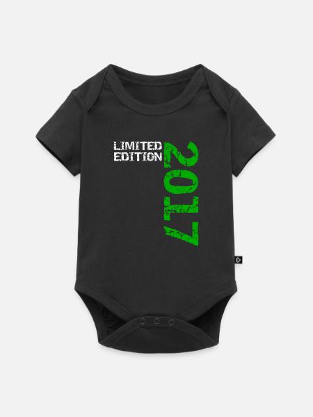 2017 Limited Edition Geburtstag Geschenk Deko - Baby Premium Kurzarmbody - Schwarz
