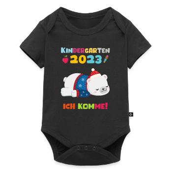 Kindergarten 2023 Ich Komme Jungen Kita Geschenk - Baby Premium Kurzarmbody - Schwarz - Vorne