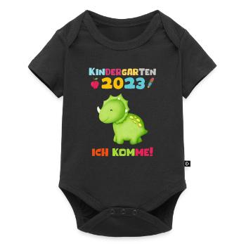 Kindergarten 2023 Ich Komme Jungen Kita Geschenk - Baby Premium Kurzarmbody - Schwarz - Vorne