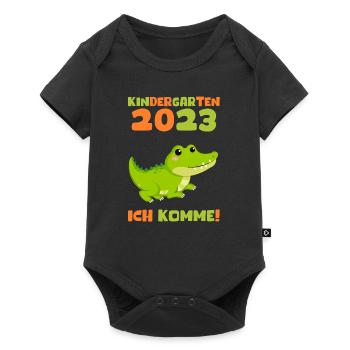 Kindergarten 2023 Ich Komme Jungen Kita Geschenk - Baby Premium Kurzarmbody - Schwarz - Vorne