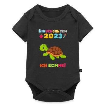Kindergarten 2023 Ich Komme Jungen Kita Geschenk - Baby Premium Kurzarmbody - Schwarz - Vorne