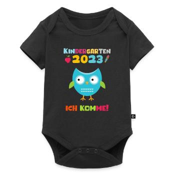 Kindergarten 2023 Ich Komme Jungen Kita Geschenk - Baby Premium Kurzarmbody - Schwarz - Vorne