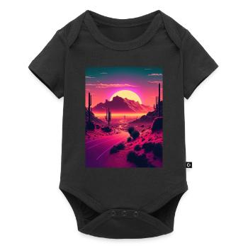Cosmic Dreams of a Futurist Horizon - Baby Premium Kurzarmbody - Schwarz - Vorne
