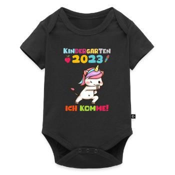 Kindergarten 2023 Ich Komme Jungen Kita Geschenk - Baby Premium Kurzarmbody - Schwarz - Vorne