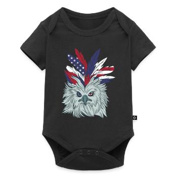 4th Of July America USA Independence Day Eagle - Baby Premium short-sleeve bodysuit - black - Front