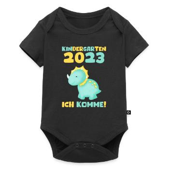 Kindergarten 2023 Ich Komme Jungen Kita Geschenk - Baby Premium Kurzarmbody - Schwarz - Vorne