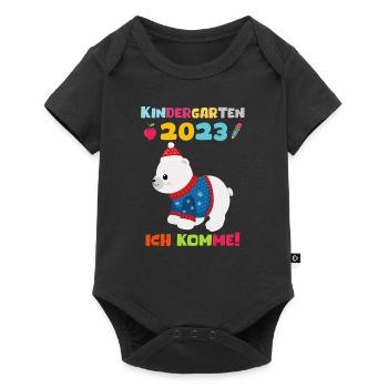 Kindergarten 2023 Ich Komme Jungen Kita Geschenk - Baby Premium Kurzarmbody - Schwarz - Vorne