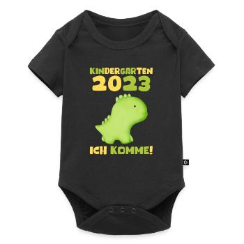 Kindergarten 2023 Ich Komme Jungen Kita Geschenk - Baby Premium Kurzarmbody - Schwarz - Vorne