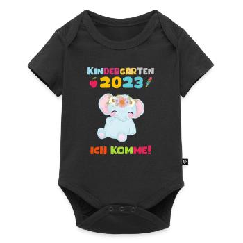 Kindergarten 2023 Ich Komme Mädchen Kita Geschenk - Baby Premium Kurzarmbody - Schwarz - Vorne