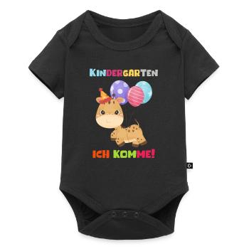 Kindergarten 2023 Ich Komme Mädchen Kita Geschenk - Baby Premium Kurzarmbody - Schwarz - Vorne