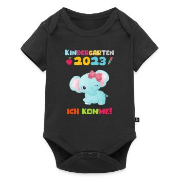 Kindergarten 2023 Ich Komme Mädchen Kita Geschenk - Baby Premium Kurzarmbody - Schwarz - Vorne