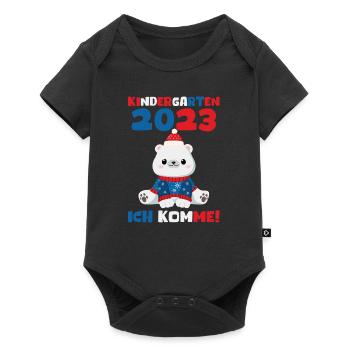 Kindergarten 2023 Ich Komme Jungen Kita Geschenk - Baby Premium Kurzarmbody - Schwarz - Vorne