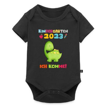 Kindergarten 2023 Ich Komme Jungen Kita Geschenk - Baby Premium Kurzarmbody - Schwarz - Vorne