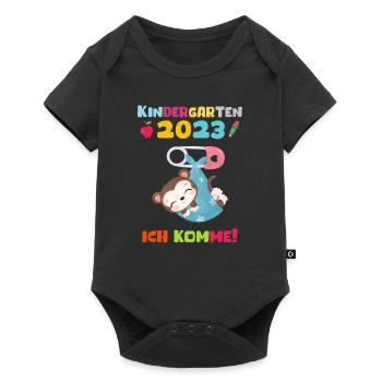 Kindergarten 2023 Ich Komme Mädchen Kita Geschenk - Baby Premium Kurzarmbody - Schwarz - Vorne