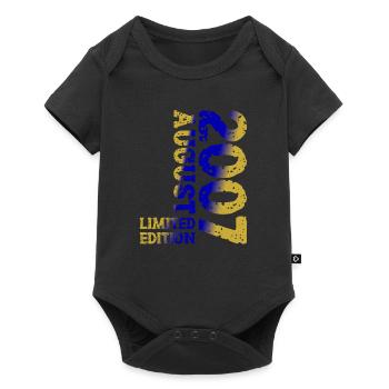 2007 August Limited Edition 16. Geburtstag Outfit - Baby Premium Kurzarmbody - Schwarz - Vorne