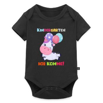 Kindergarten 2023 Ich Komme Mädchen Kita Geschenk - Baby Premium Kurzarmbody - Schwarz - Vorne