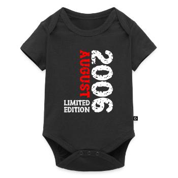 2006 August Limited Edition 17. Geburtstag Outfit - Baby Premium Kurzarmbody - Schwarz - Vorne