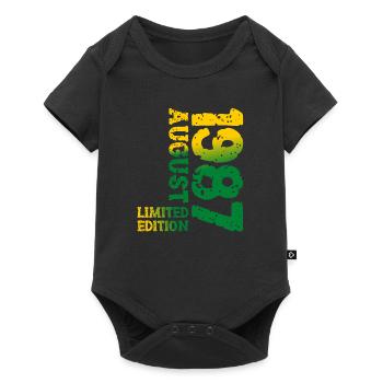 1987 Août Édition Limitée 36e Tenue d’anniversaire - Body à manches courtes Premium Bébé - noir - Devant