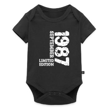 1987 Septembre Edition Limitée 36th Birthday Deco - Body à manches courtes Premium Bébé - noir - Devant
