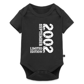 2002 Septembre Edition Limitée 21st Birthday Deco - Body à manches courtes Premium Bébé - noir - Devant