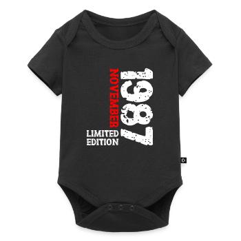 1987 novembre édition limitée 36e anniversaire décoration - Body à manches courtes Premium Bébé - noir - Devant