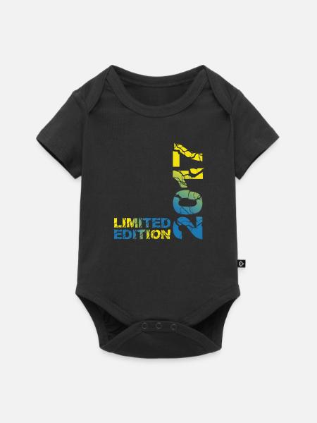 2017 Limited Edition Geburtstag Geschenk Deko - Baby Premium Kurzarmbody - Schwarz