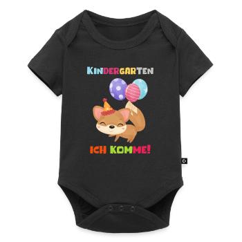 Kindergarten 2023 Ich Komme Mädchen Kita Geschenk - Baby Premium Kurzarmbody - Schwarz - Vorne