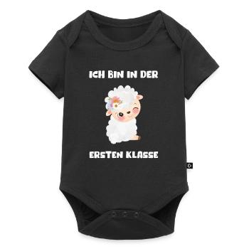 Mädchen Einschulung 2023 Schulbeginn Schulkind - Baby Premium Kurzarmbody - Schwarz - Vorne