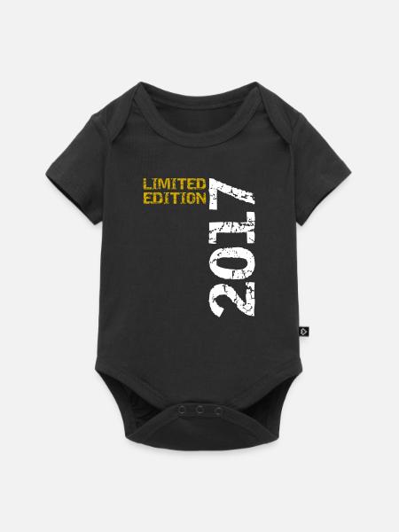 2017 Limited Edition Geburtstag Geschenk Deko - Baby Premium Kurzarmbody - Schwarz
