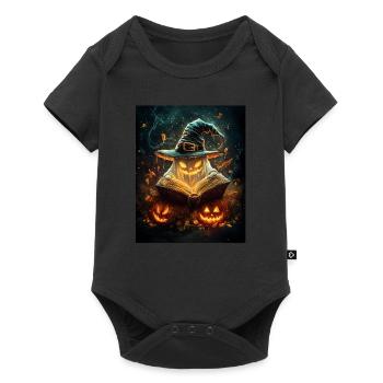 Cadeau d’Halloween Femmes Hommes Enfants Décoration - Body à manches courtes Premium Bébé - noir - Devant