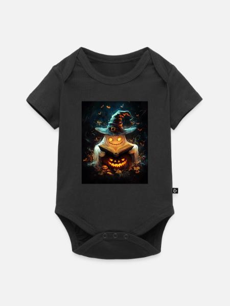 Halloween Geschenk Frauen Geist Männer Kinder Deko - Baby Premium Kurzarmbody - Schwarz