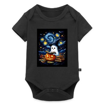 Cadeau d’Halloween Femmes Hommes Enfants Décoration - Body à manches courtes Premium Bébé - noir - Devant