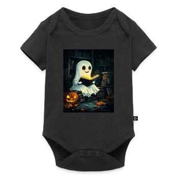 Cadeau d’Halloween Femmes Hommes Enfants Décoration - Body à manches courtes Premium Bébé - noir - Devant