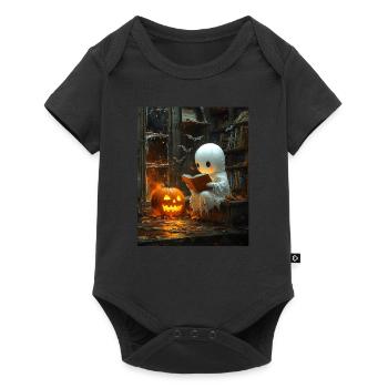 Cadeau d’Halloween Femmes Hommes Enfants Décoration - Body à manches courtes Premium Bébé - noir - Devant