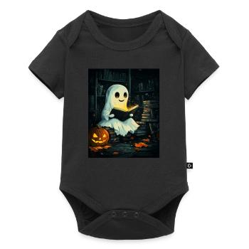 Cadeau d’Halloween Femmes Hommes Enfants Décoration - Body à manches courtes Premium Bébé - noir - Devant
