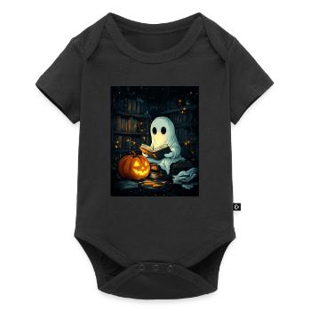 Cadeau d’Halloween Femmes Hommes Enfants Décoration - Body à manches courtes Premium Bébé - noir - Devant