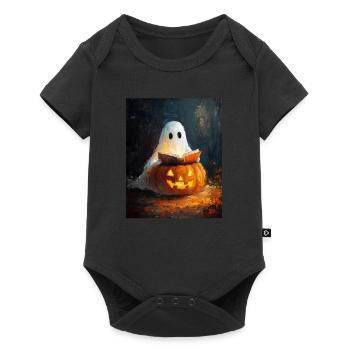 Cadeau d’Halloween Femmes Hommes Enfants Décoration - Body à manches courtes Premium Bébé - noir - Devant