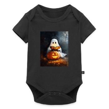 Cadeau d’Halloween Femmes Hommes Enfants Décoration - Body à manches courtes Premium Bébé - noir - Devant