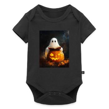 Cadeau d’Halloween Femmes Hommes Enfants Décoration - Body à manches courtes Premium Bébé - noir - Devant