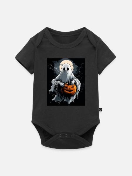 Halloween Geschenk Frauen Geist Männer Kinder Deko - Baby Premium Kurzarmbody - Schwarz