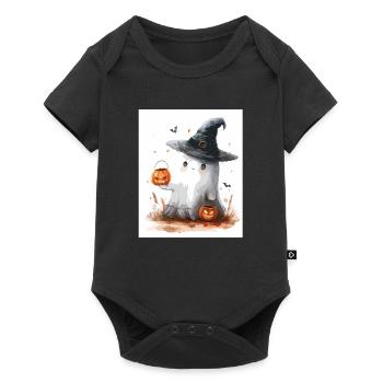 Cadeau d’Halloween Femmes Hommes Enfants Décoration - Body à manches courtes Premium Bébé - noir - Devant